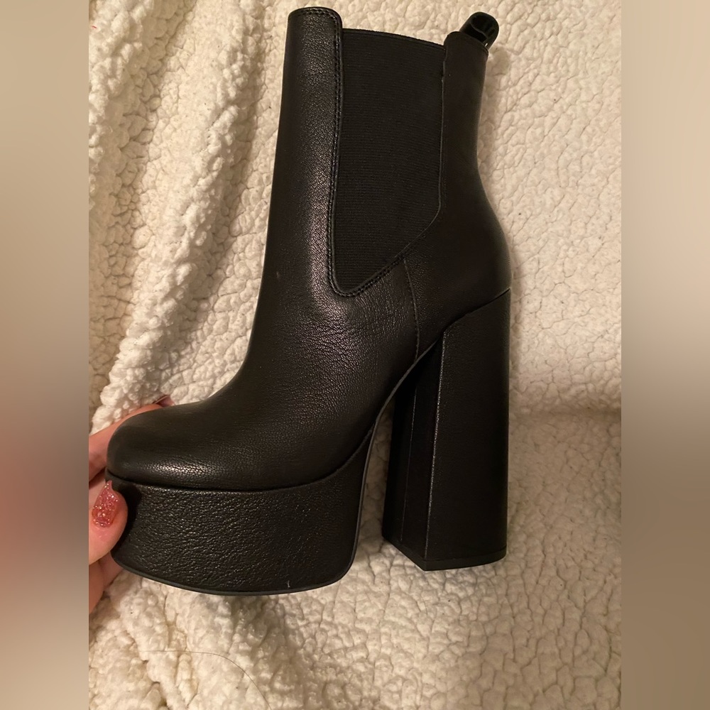 chunky goth ankle  boots